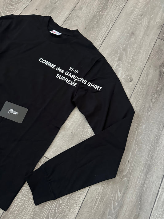 SUP x CDG Long-sleeve Black T-Shirt