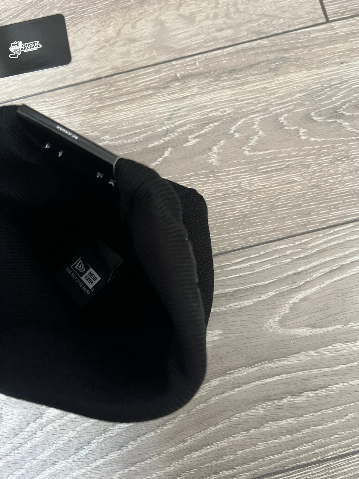 Supreme New Era Old English Black Beanie