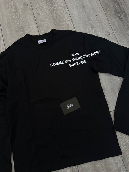 SUP x CDG Long-sleeve Black T-Shirt
