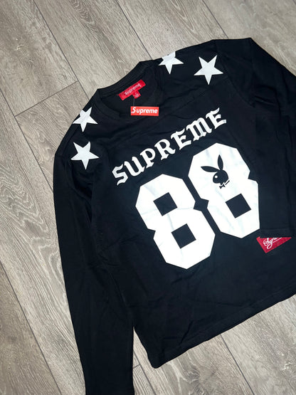 SUPREME PLAYBOY L/S FOOTBALL TOP BLACK