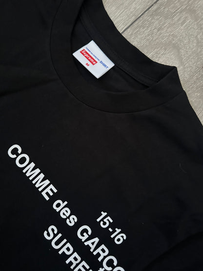 SUP x CDG Long-sleeve Black T-Shirt