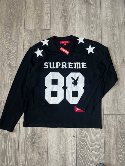 SUPREME PLAYBOY L/S FOOTBALL TOP BLACK