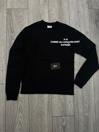 SUP x CDG Long-sleeve Black T-Shirt